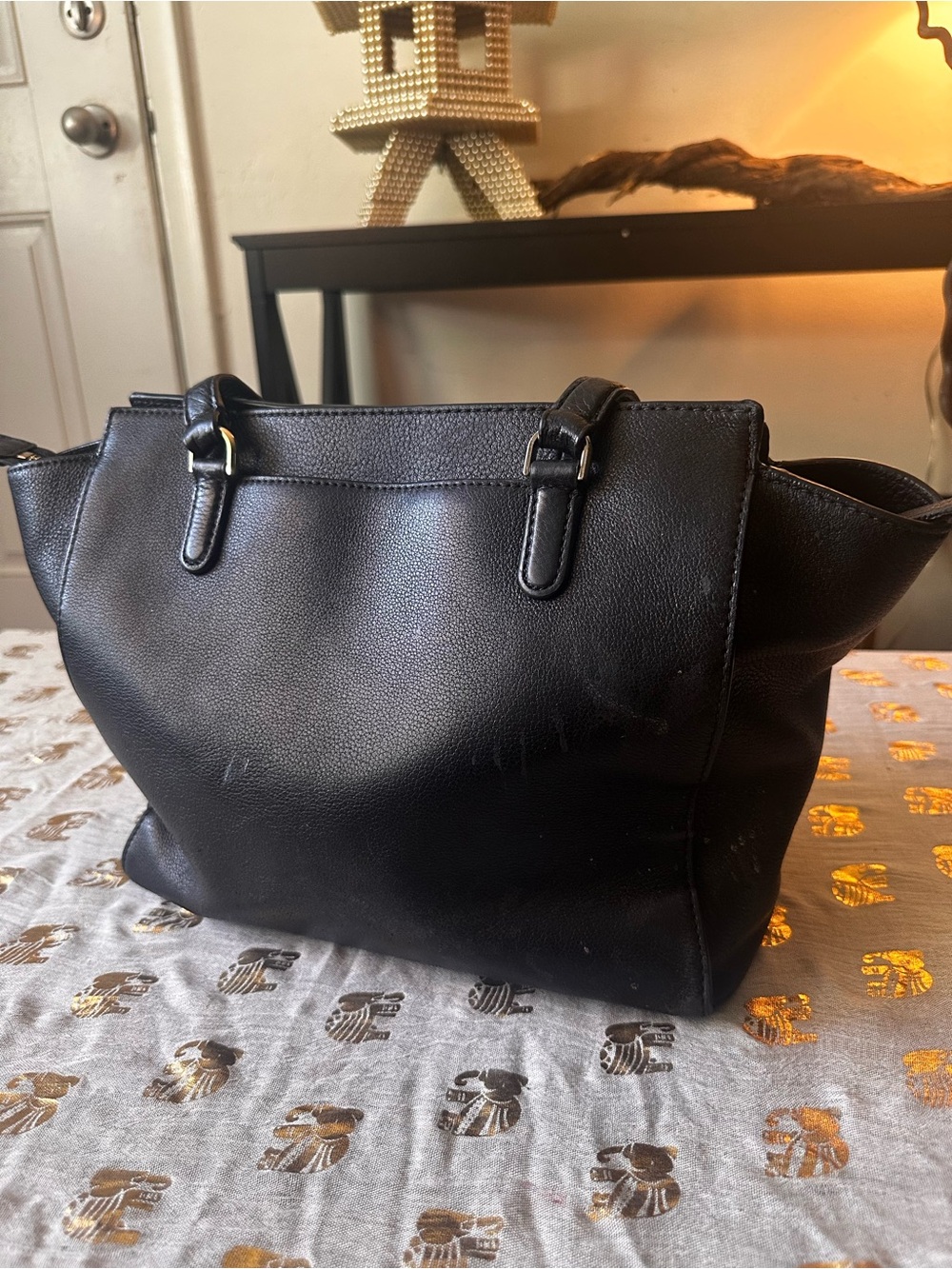 Kate Spade - New York Black Leather Tote Bag - Picture 2 of 5